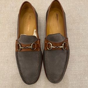 Johnston & Murphy Neilson Bit Loafer Gray Suede